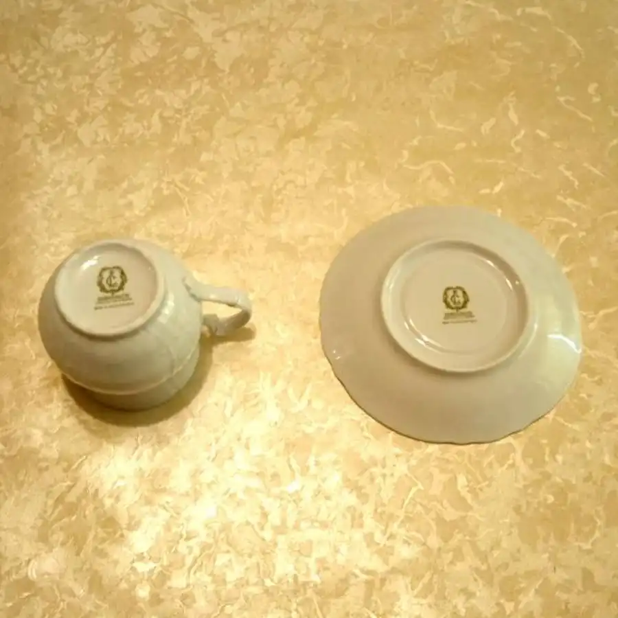 Новая чайная пара из фарфора