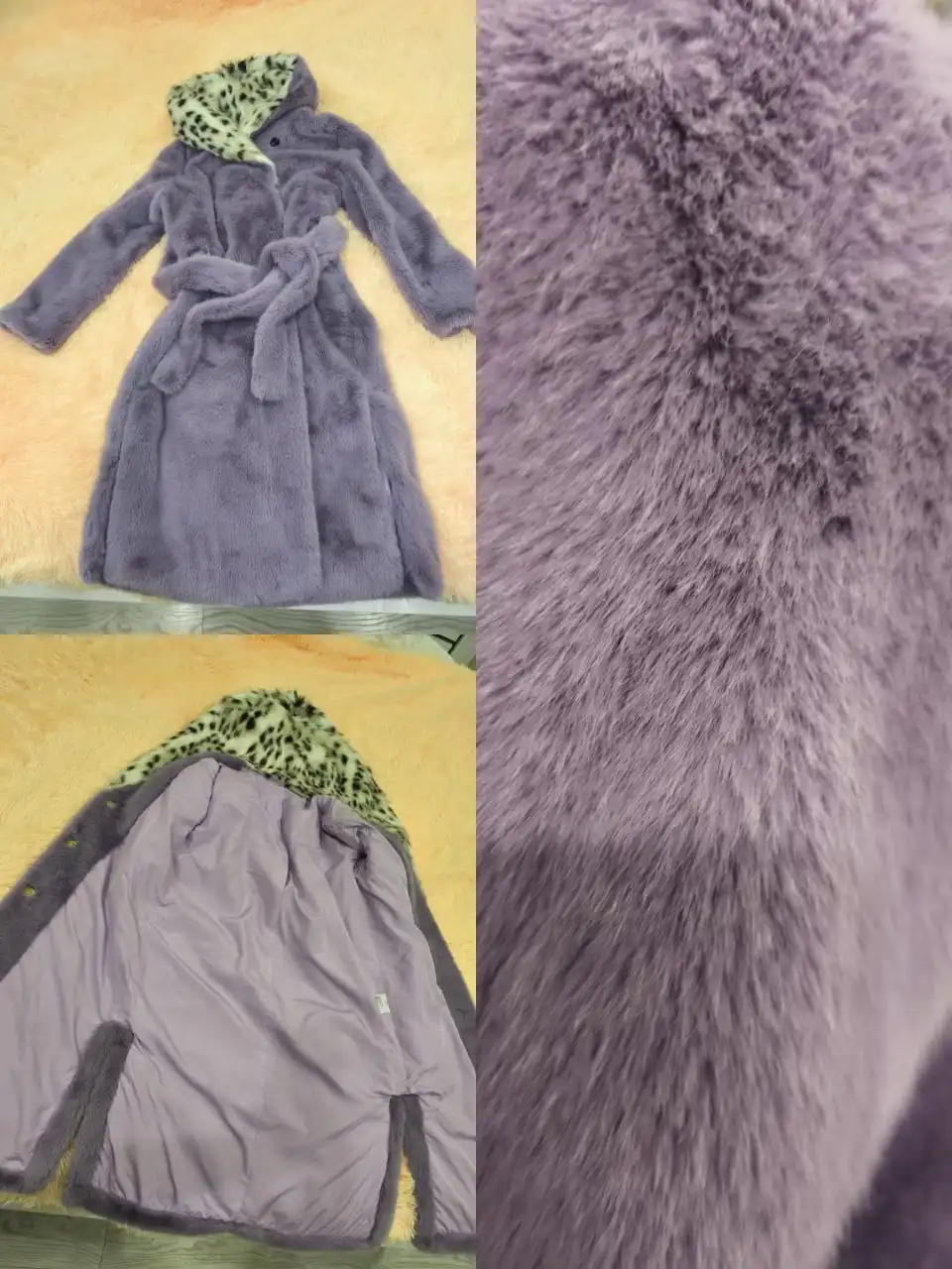 Новая шуба искусственная, цвет сиреневый, размер 46-48