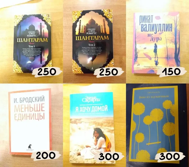 Продажа книг: Шантарам, Я хочу домой, Вино из одуванчиков, Меньше единицы, Не дура - Инструменты в Москва