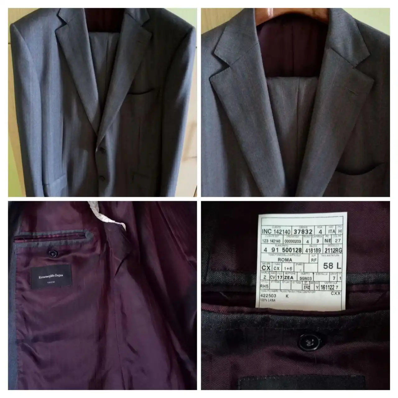 Костюм Ermenegildo Zegna премиальная ткань Trofeo размер 56 - Мужская одежда (Барахолка) в Москва