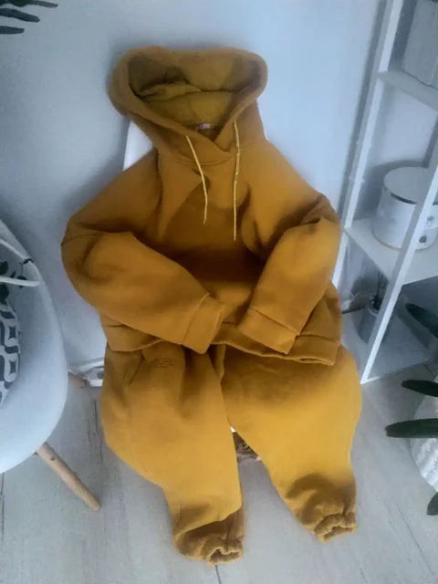 Спортивный костюм с начесом, размер 48-50, горчичный цвет - Спортивная одежда в Москва