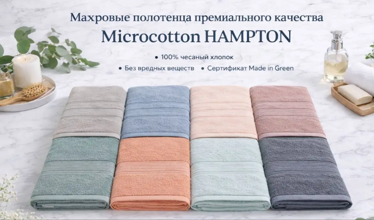 Махровые полотенца премиального качества Microcotton HAMPTON - Текстиль (Барахолка) в Москва