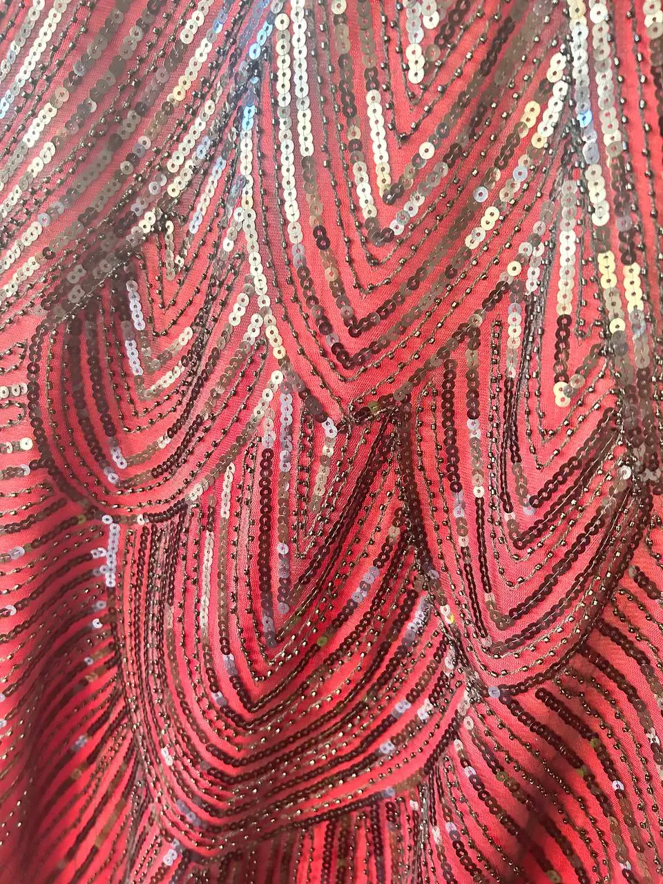 Вечернее платье из блестящих пайеток с черной бахромой - Женская одежда (Одежда) в Москва