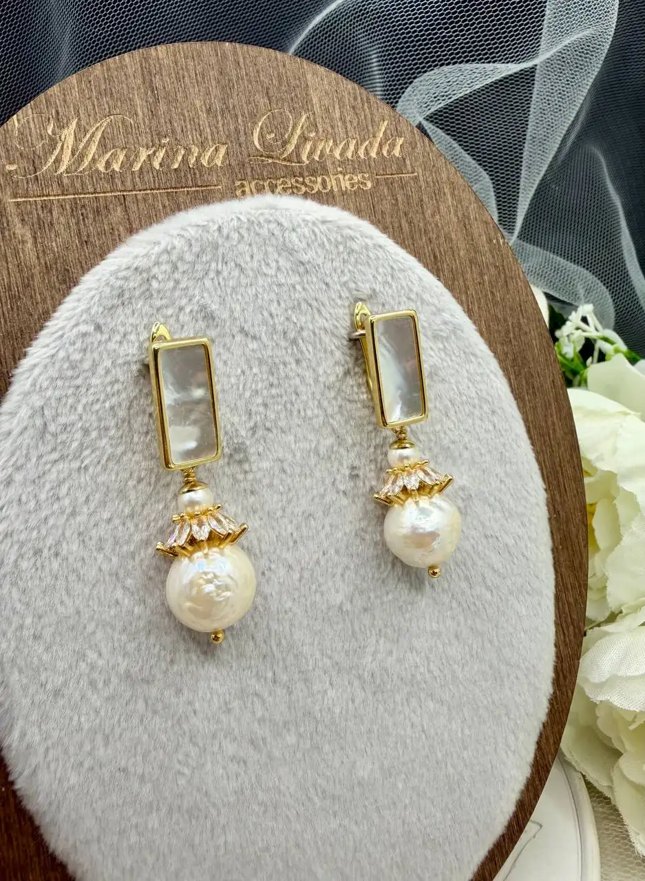 Серьги с натуральным барочным жемчугом - Украшения (Барахолка) в Москва