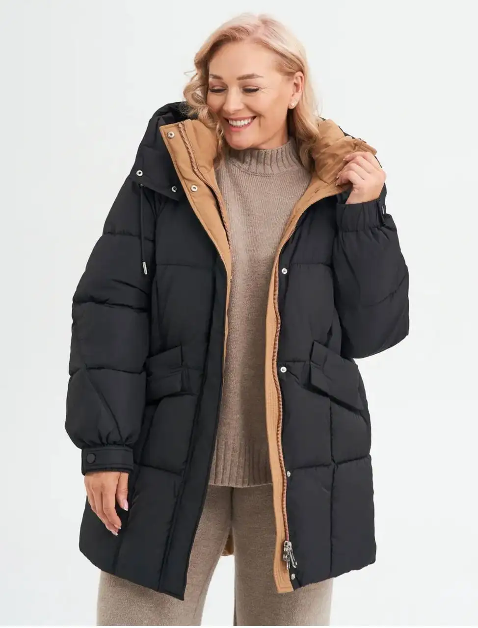 Пуховик с капюшоном размер 52 (XL) - Одежда в Москва