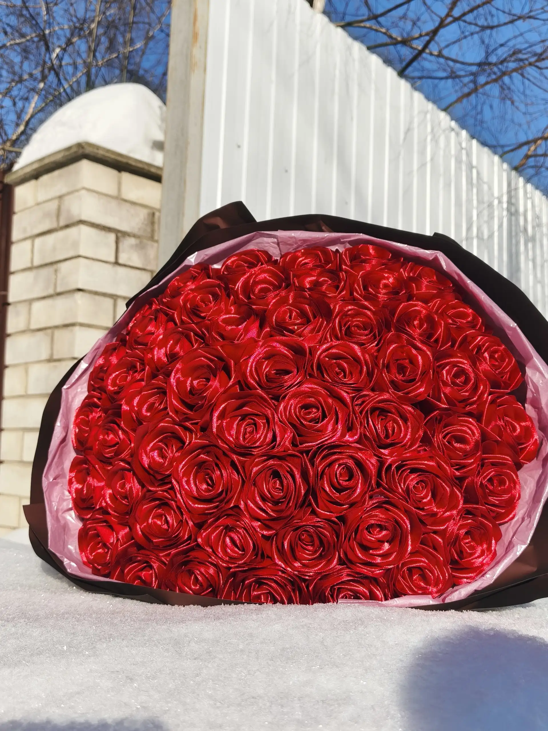 Букет из атласных лент с ароматом духов - Рукоделие (Барахолка) в Москва