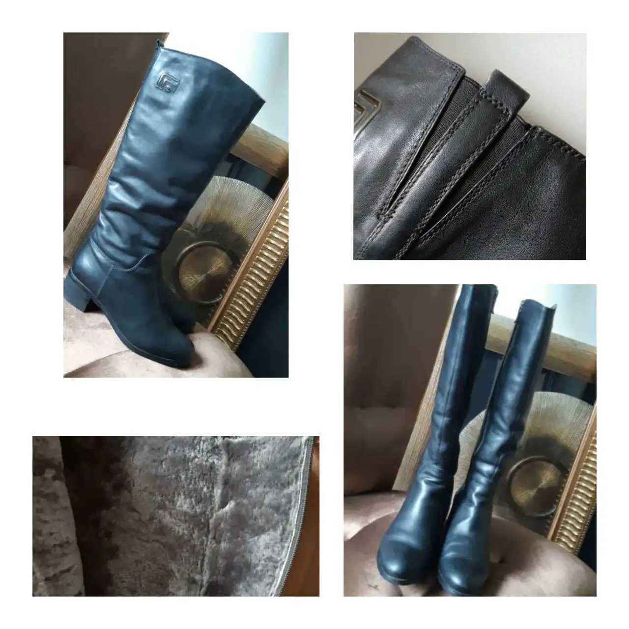 Зимние кожаные сапоги 39 размера - Обувь (Одежда) в Москва