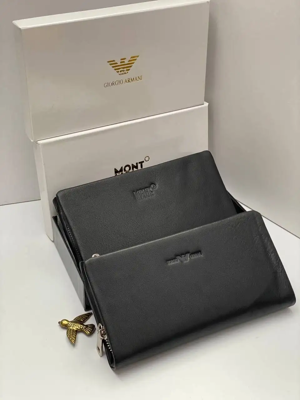 Кошелек Georgio Armani и Mont blanc Luxcopy - Аксессуары (Одежда) в Москва