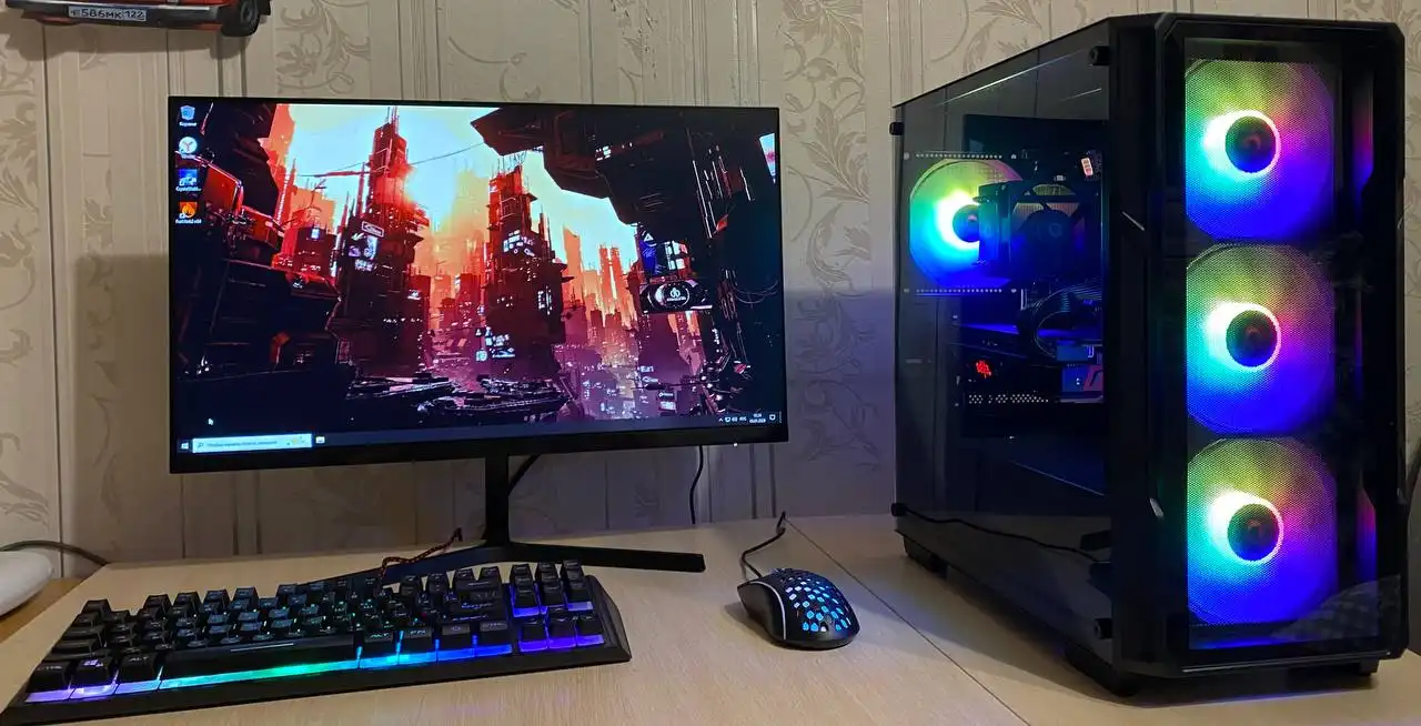 Продам игровой компьютер с монитором MI 24 дюйма