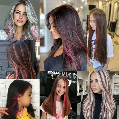 Цветные пряди для волос - Перманентный макияж в БАРНАУЛ