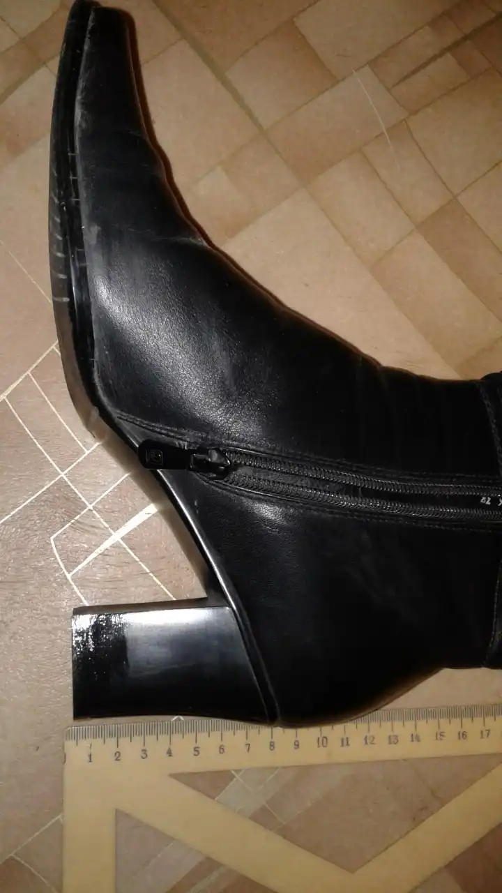 Женские кожаные демисезонные ботинки на каблуке Вестфалика 38 размер