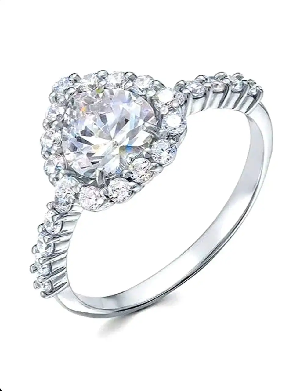 Серебряное кольцо с фианитами