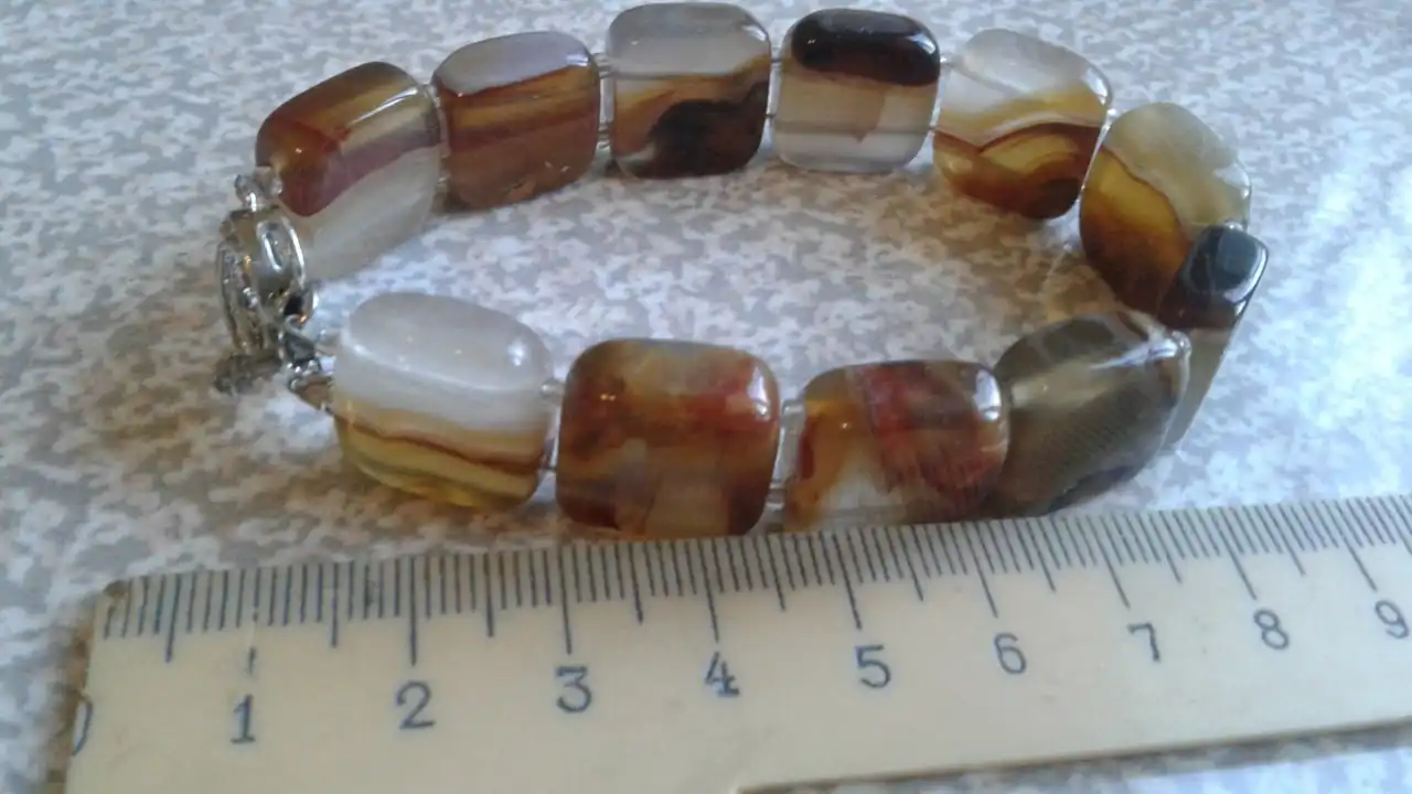 Браслет из коричневого агата