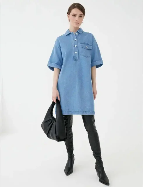 Платье из плотной джинсы Zarina, размер 46-48 - Костюмы в Томск