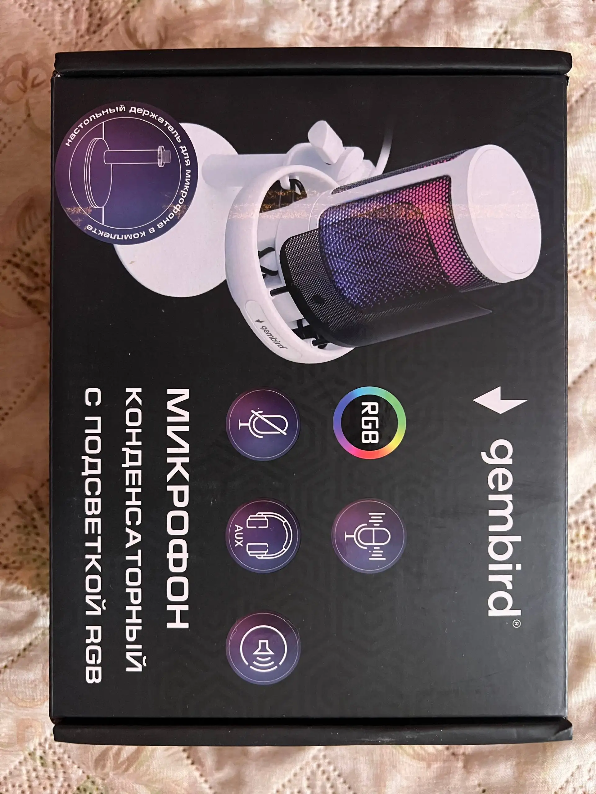 Продам микрофон с подсветкой Gembird - Аудиотехника (Электроника) в Томск