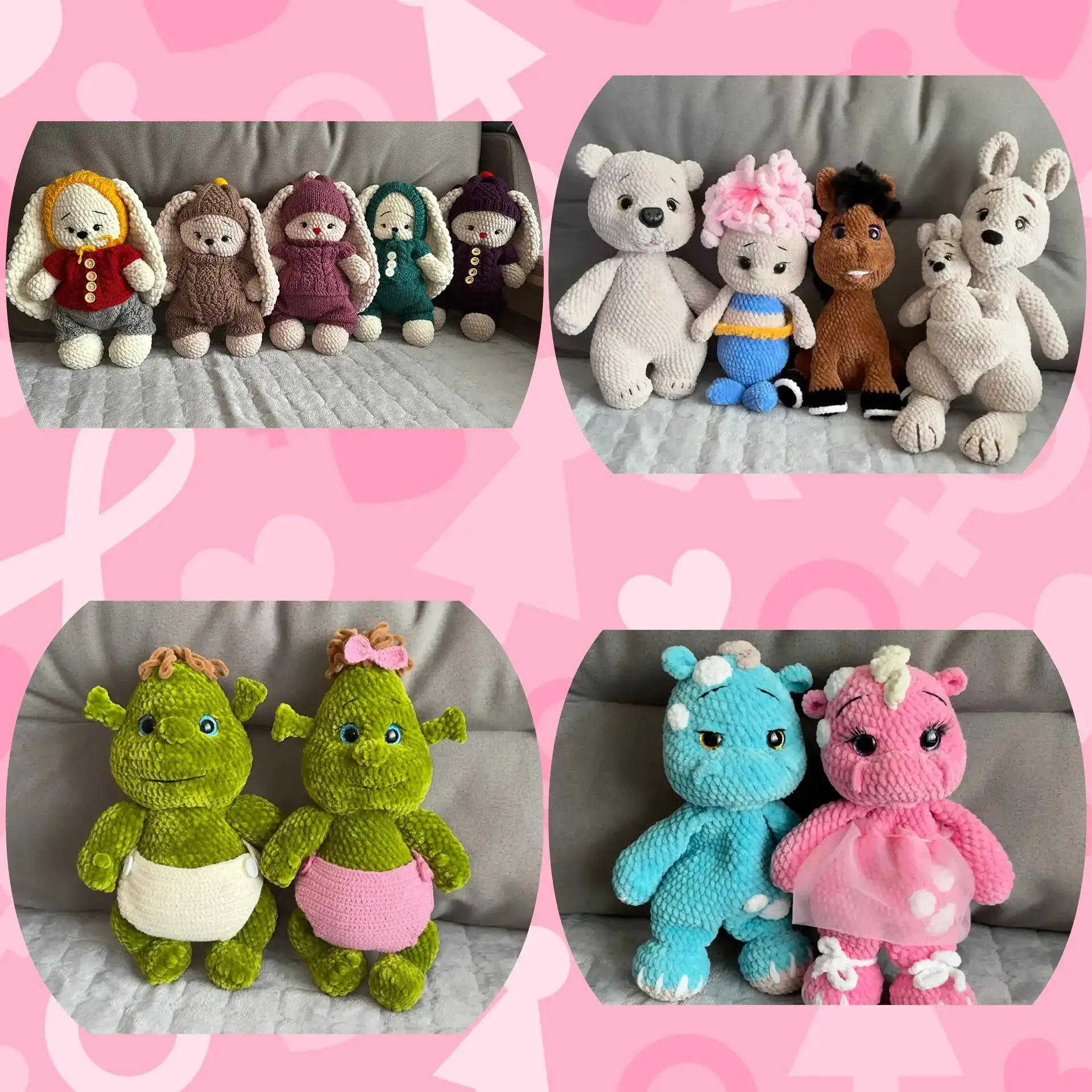 Плюшевые игрушки ручной работы к 8 марта - Игрушки (Барахолка) в Томск