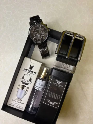 Мужской подарочный набор с часами, ремнем и парфюмом - Ювелирные изделия в Томск