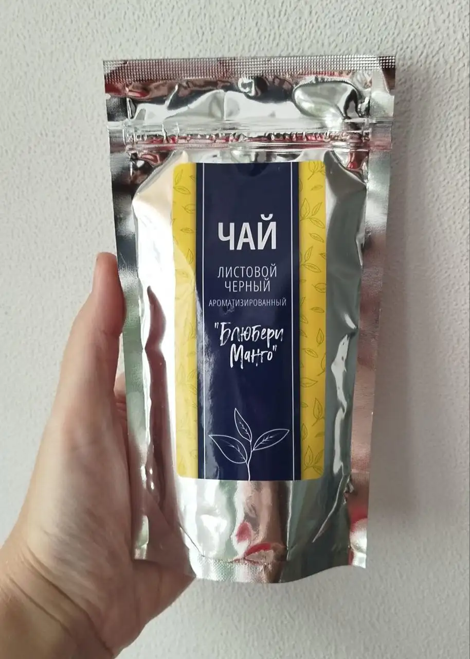Черный листовой чай блюберри + манго 50гр - Чай (Барахолка) в Томск