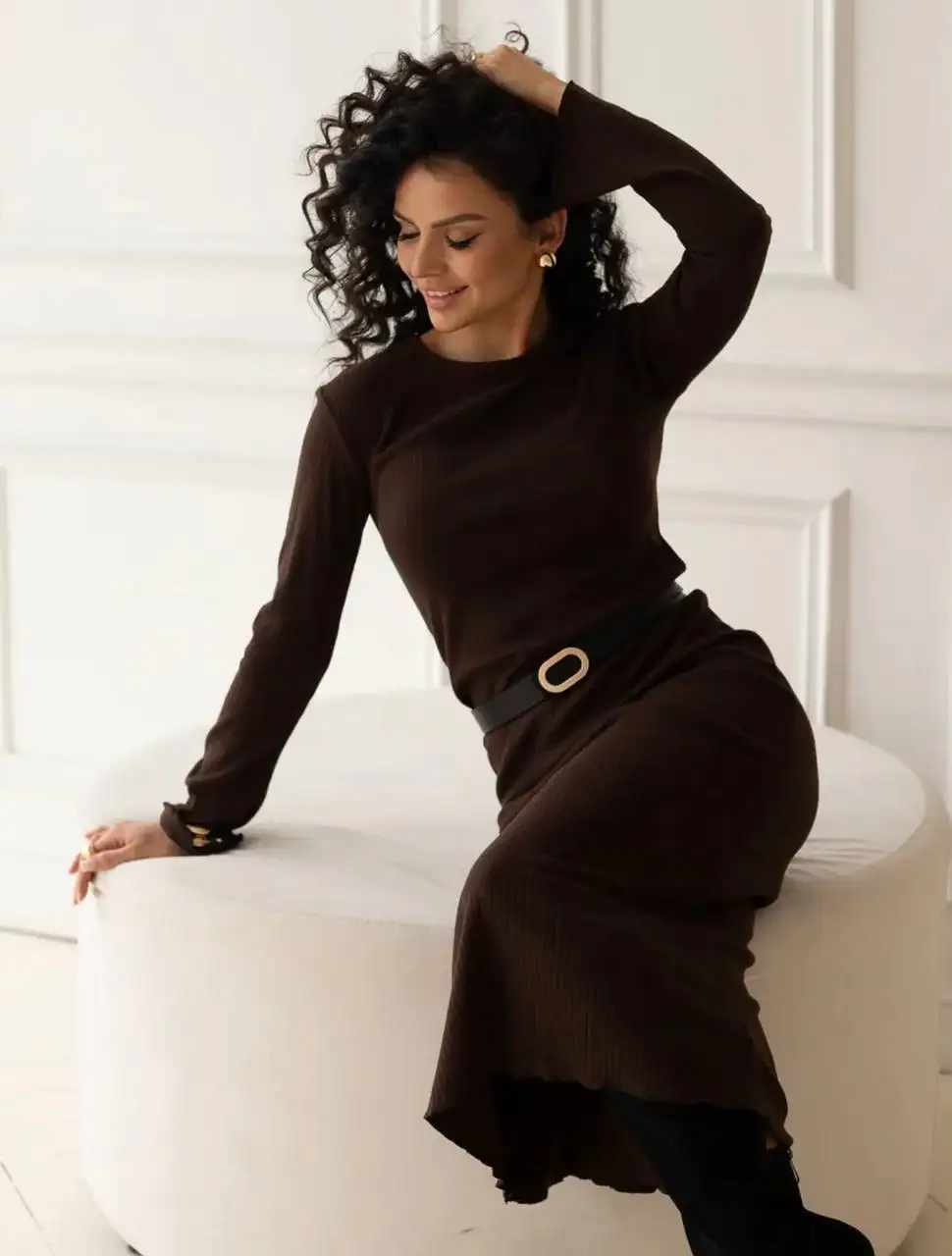 Тепленькое платье 46 размера для зимы-осени-весны - Платья (Одежда) в Томск