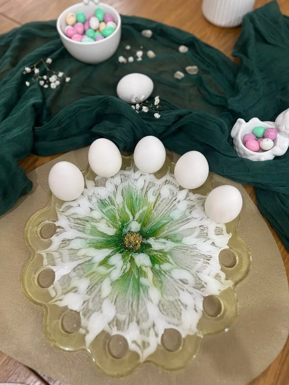 Подставка для яиц и кулича из эпоксидной смолы на 12 ячеек - Рукоделие (Хобби и отдых) в Томск