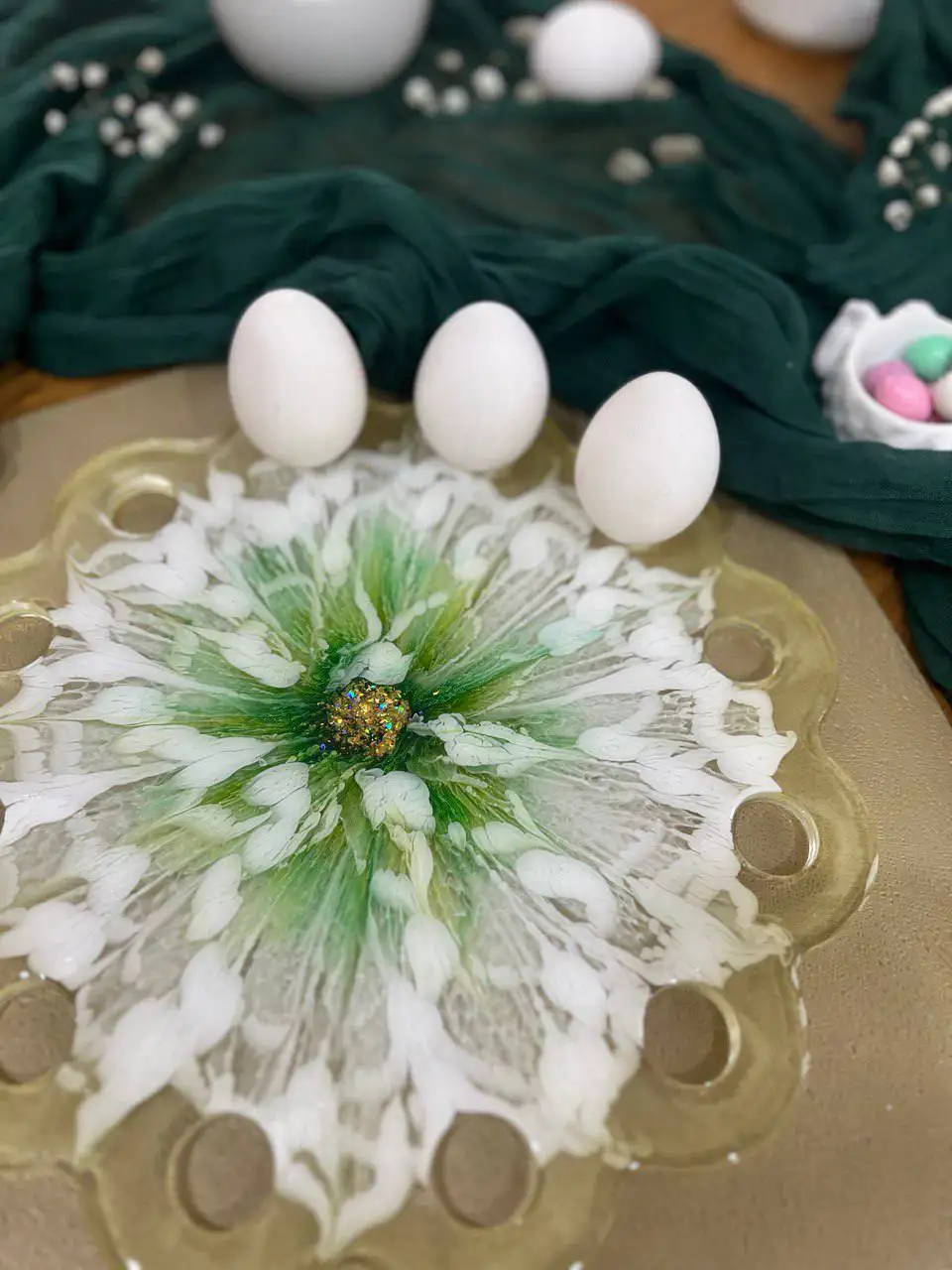 Подставка для яиц и кулича из эпоксидной смолы на 12 ячеек - Рукоделие (Хобби и отдых) в Томск