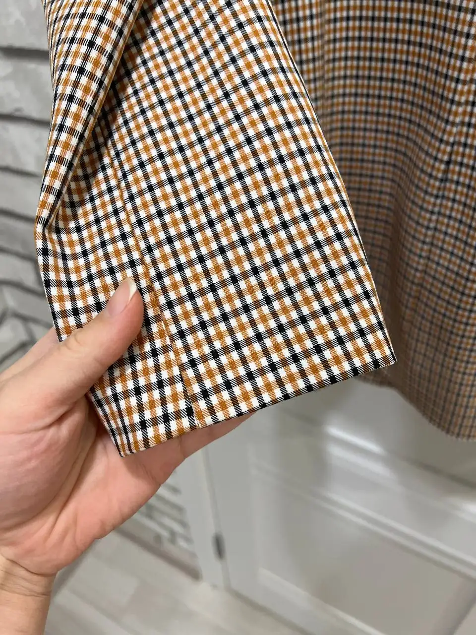 Удлиненный приталенный пиджак в клетку размер 46 - Пиджаки (Одежда) в Томск