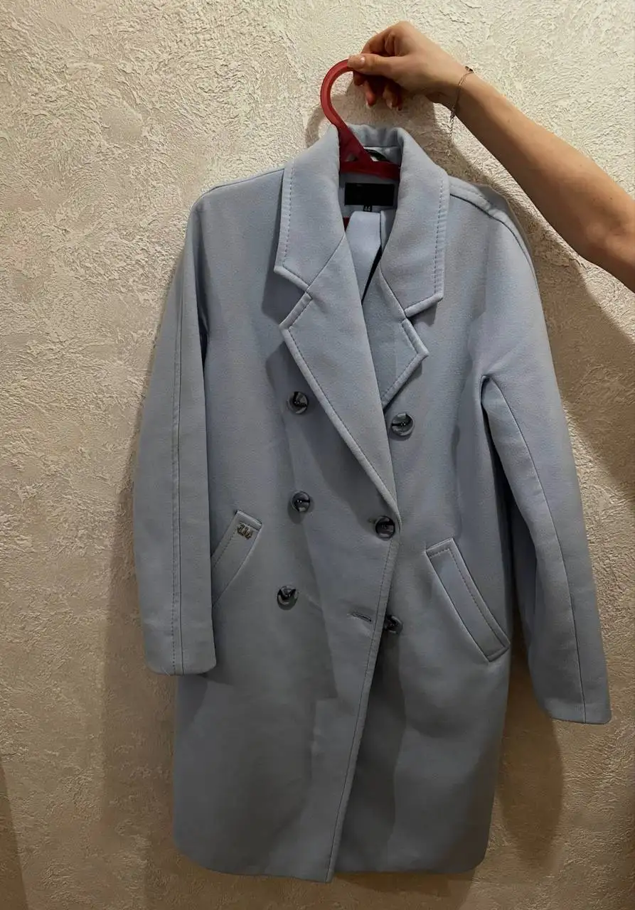 Пальто женское демисезонное на пуговицах с поясом, размер 44 - Верхняя одежда (Одежда) в Томск