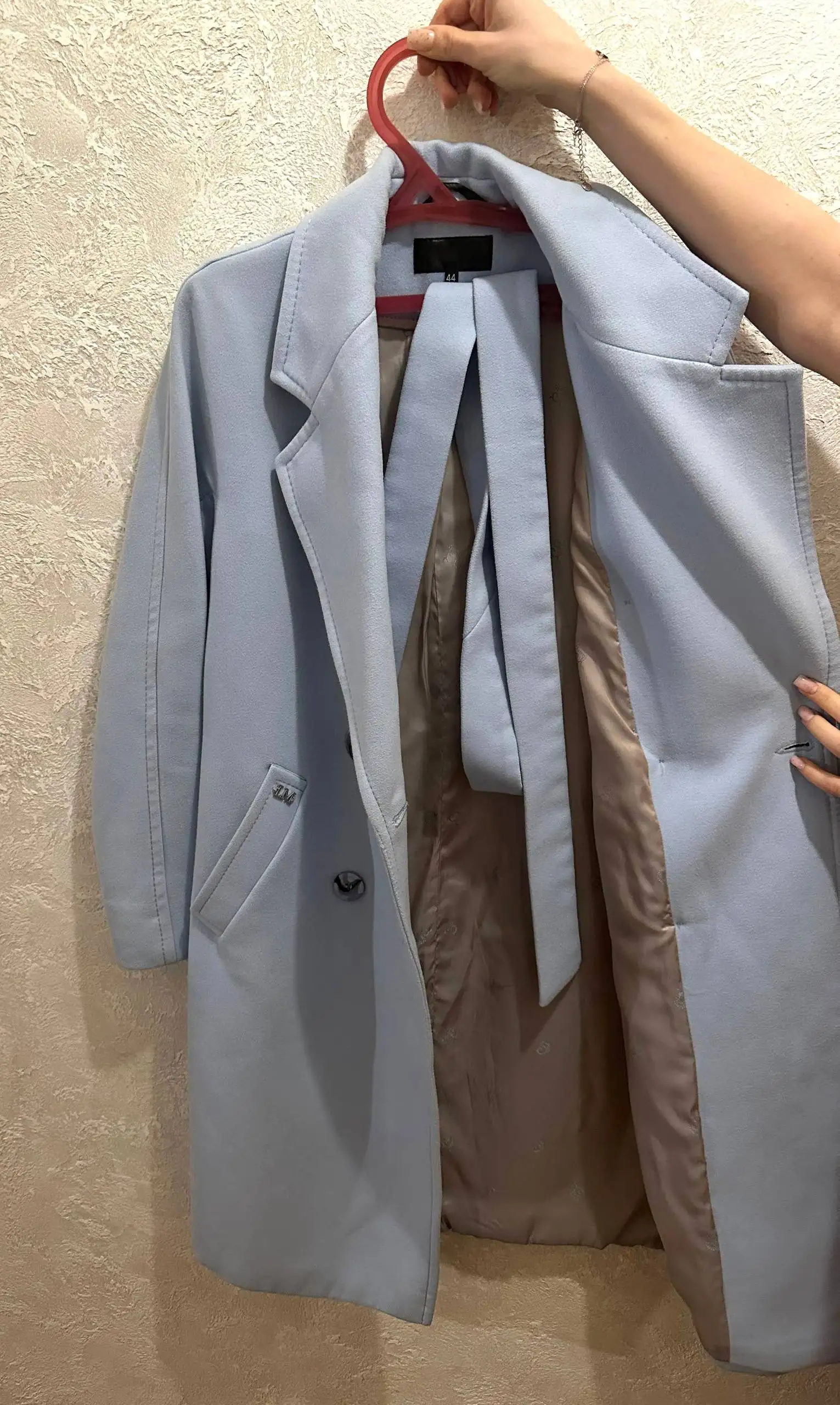 Пальто женское демисезонное на пуговицах с поясом, размер 44 - Верхняя одежда (Одежда) в Томск