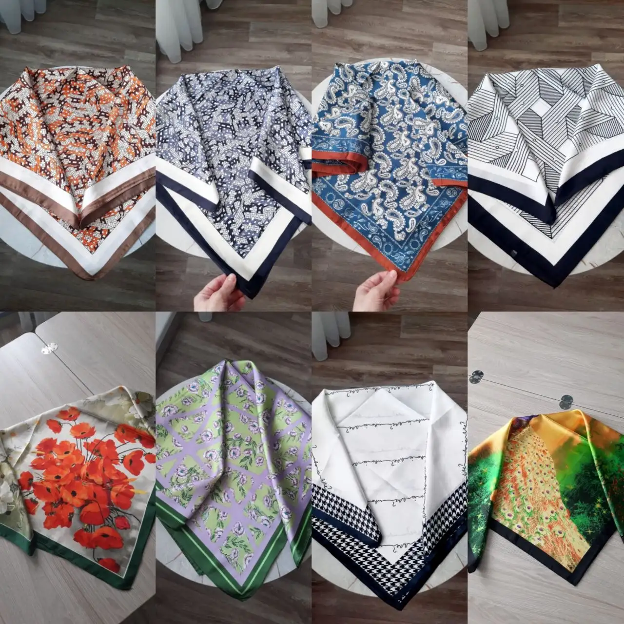 Новые шелковые платки 70х70 см - Аксессуары (Одежда) в Томск