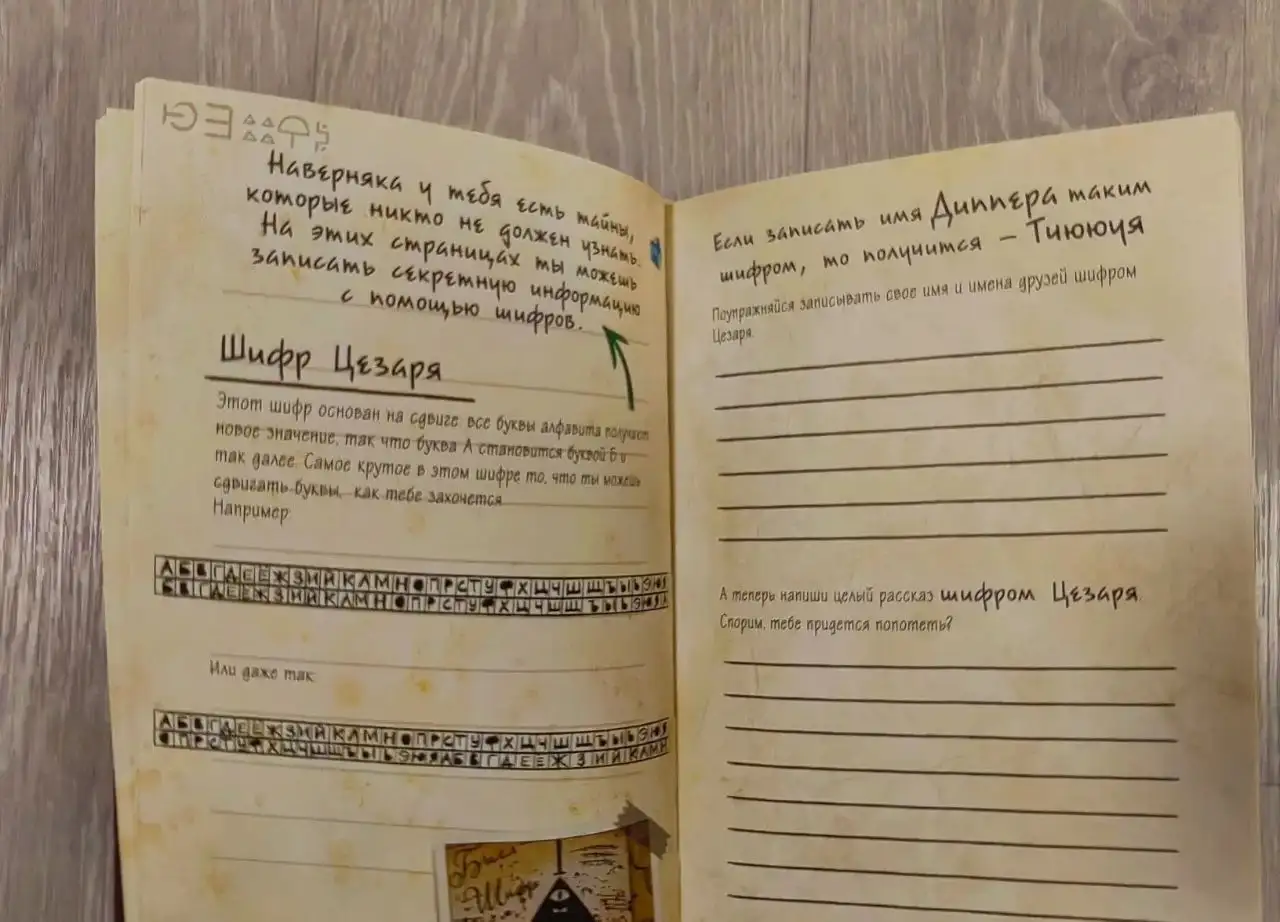 Блокнот Гравити Фолз Думай как Диппер и Мэйбл - Канцтовары (Барахолка) в Томск