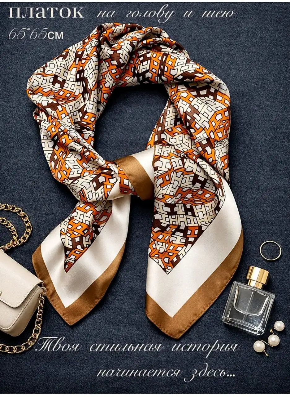 Платок шелковый новый 70х70 - Барахолка в Томск