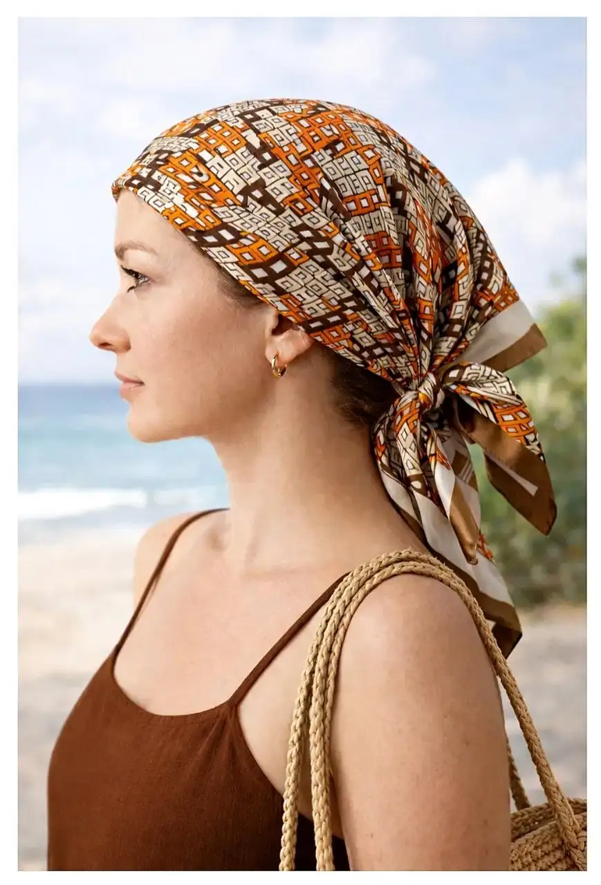 Платок шелковый новый 70х70 - Барахолка в Томск