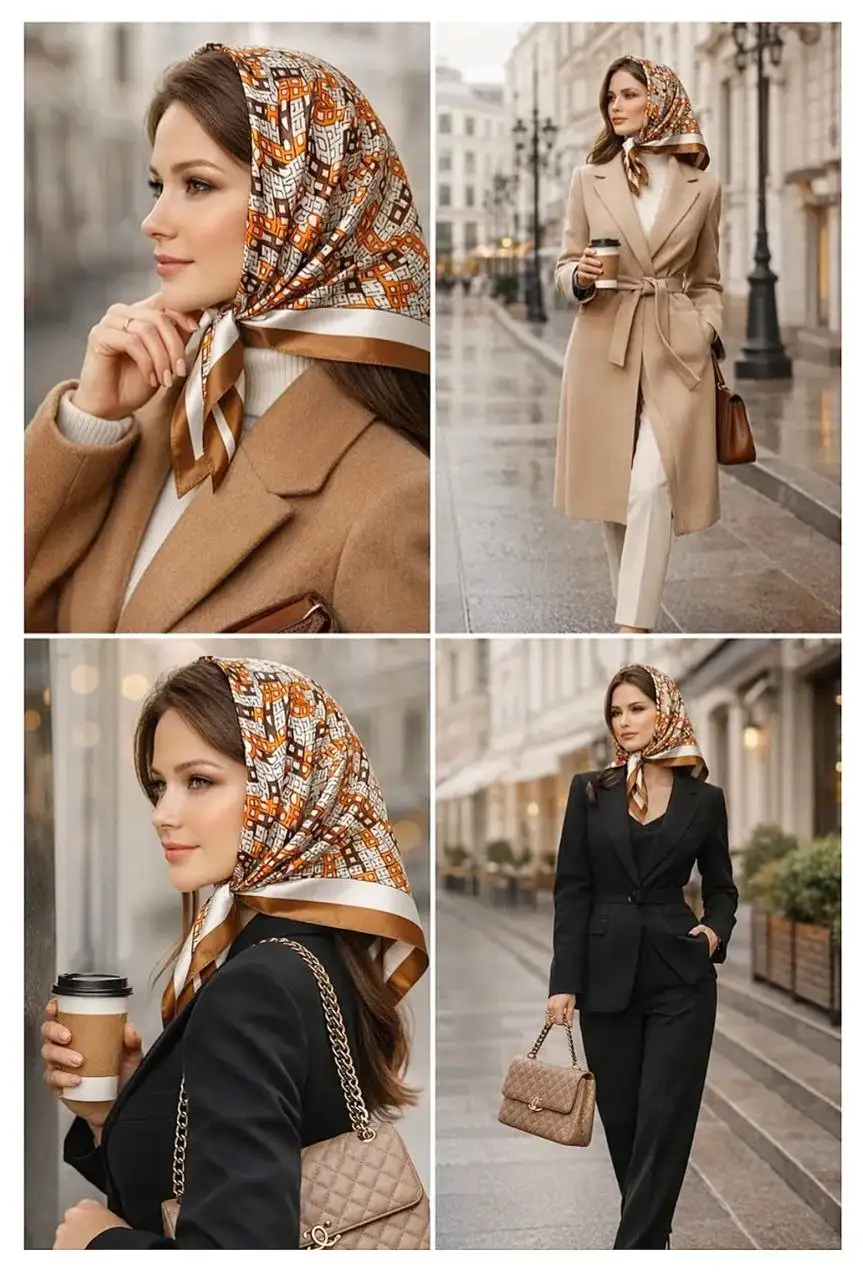 Платок шелковый новый 70х70 - Барахолка в Томск