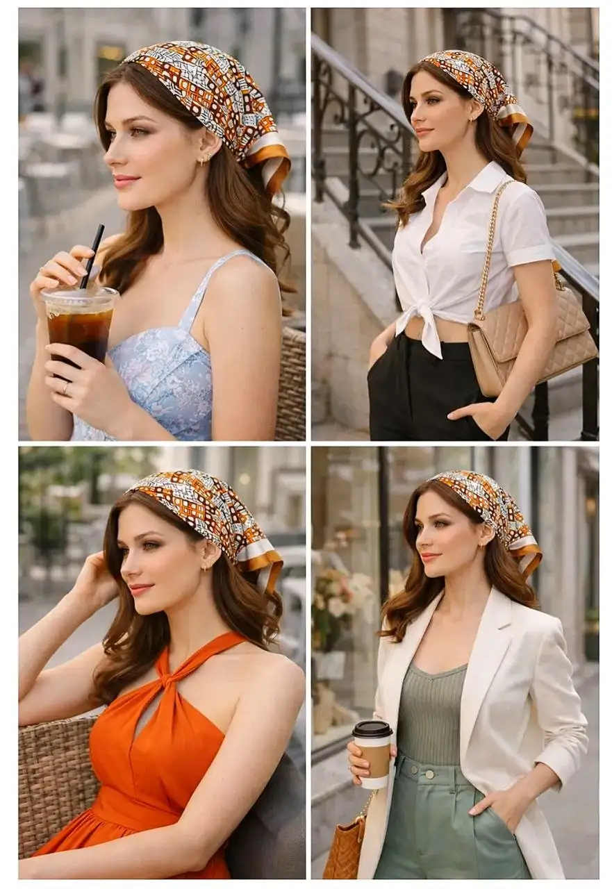 Платок шелковый новый 70х70 - Барахолка в Томск