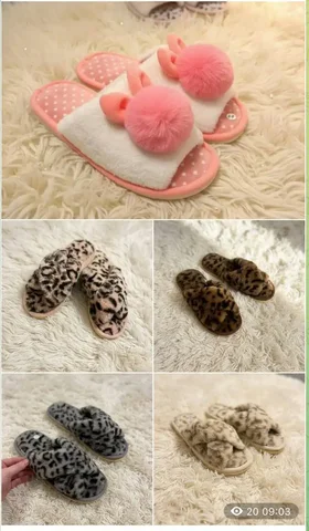 Потрясающие меховые тапочки с леопардовым принтом - Одежда в Чебоксары