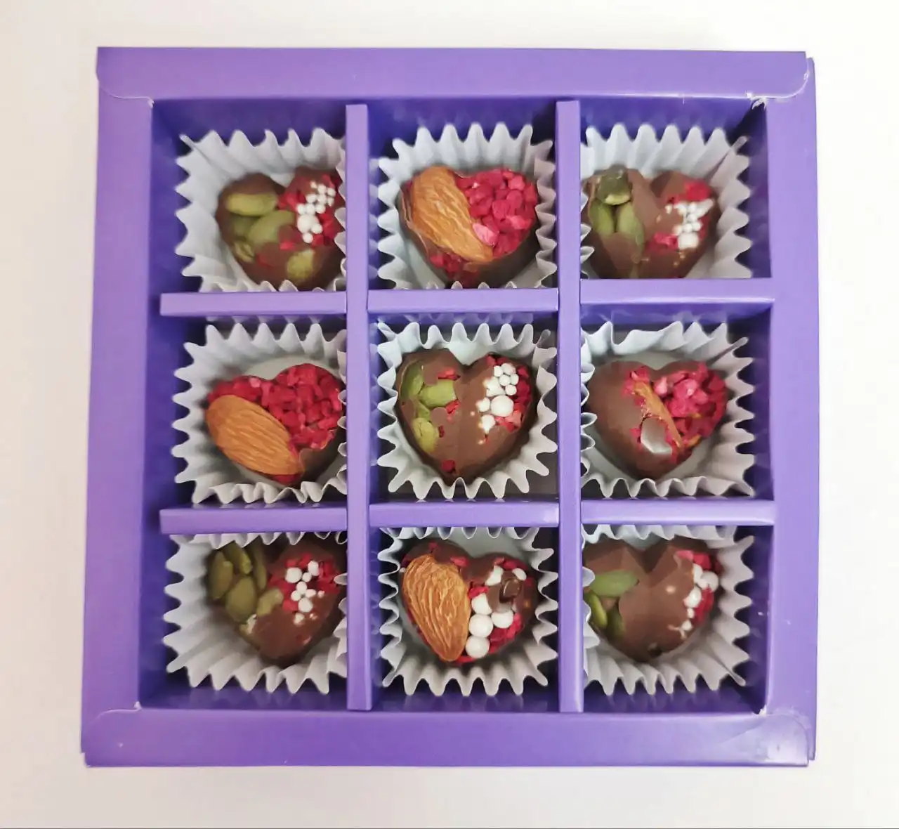 Шоколадные сердца ручной работы