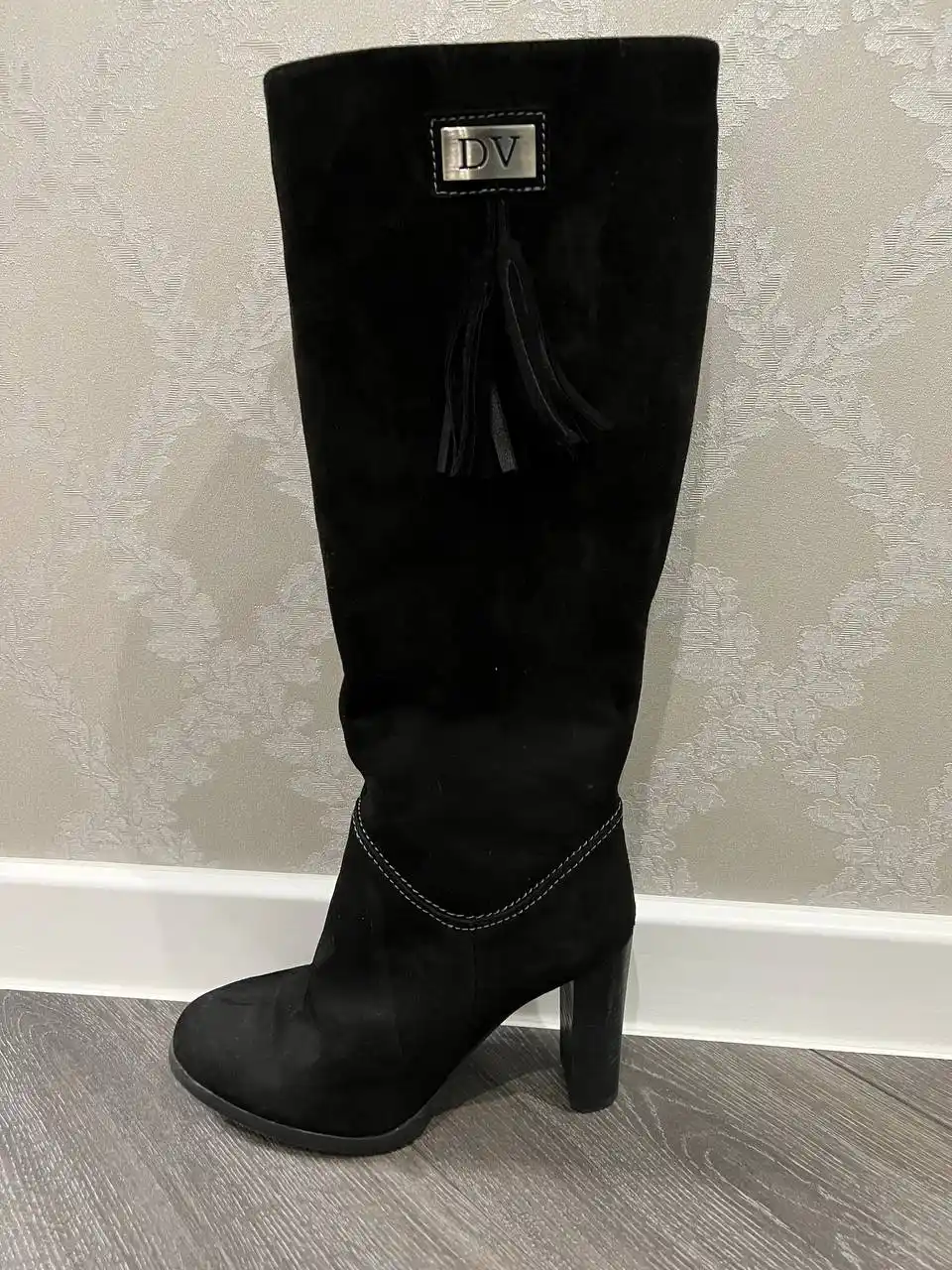 Зимние сапоги из натуральной замши