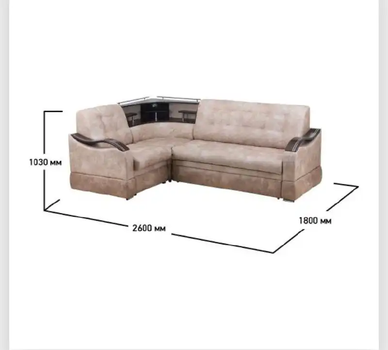 Продам угловой диван с подсветкой