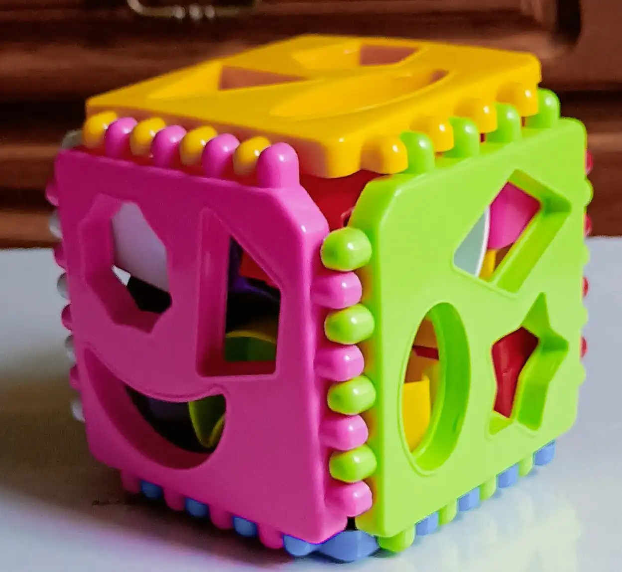 Ёлочка из фетра и логический куб для детей