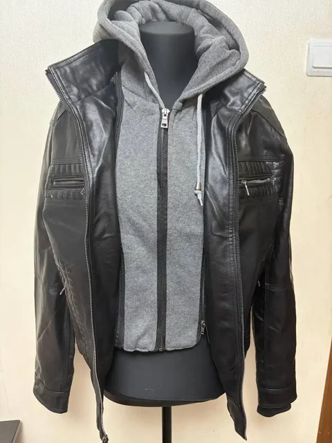 Мужская кожаная куртка размер М - Детская обувь в Королев
