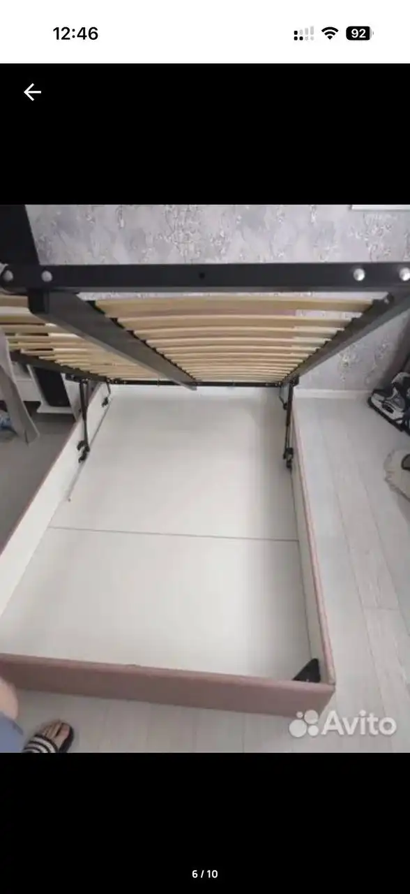 Двуспальная кровать с матрасом 120*200 - Мебель (Барахолка) в Королев