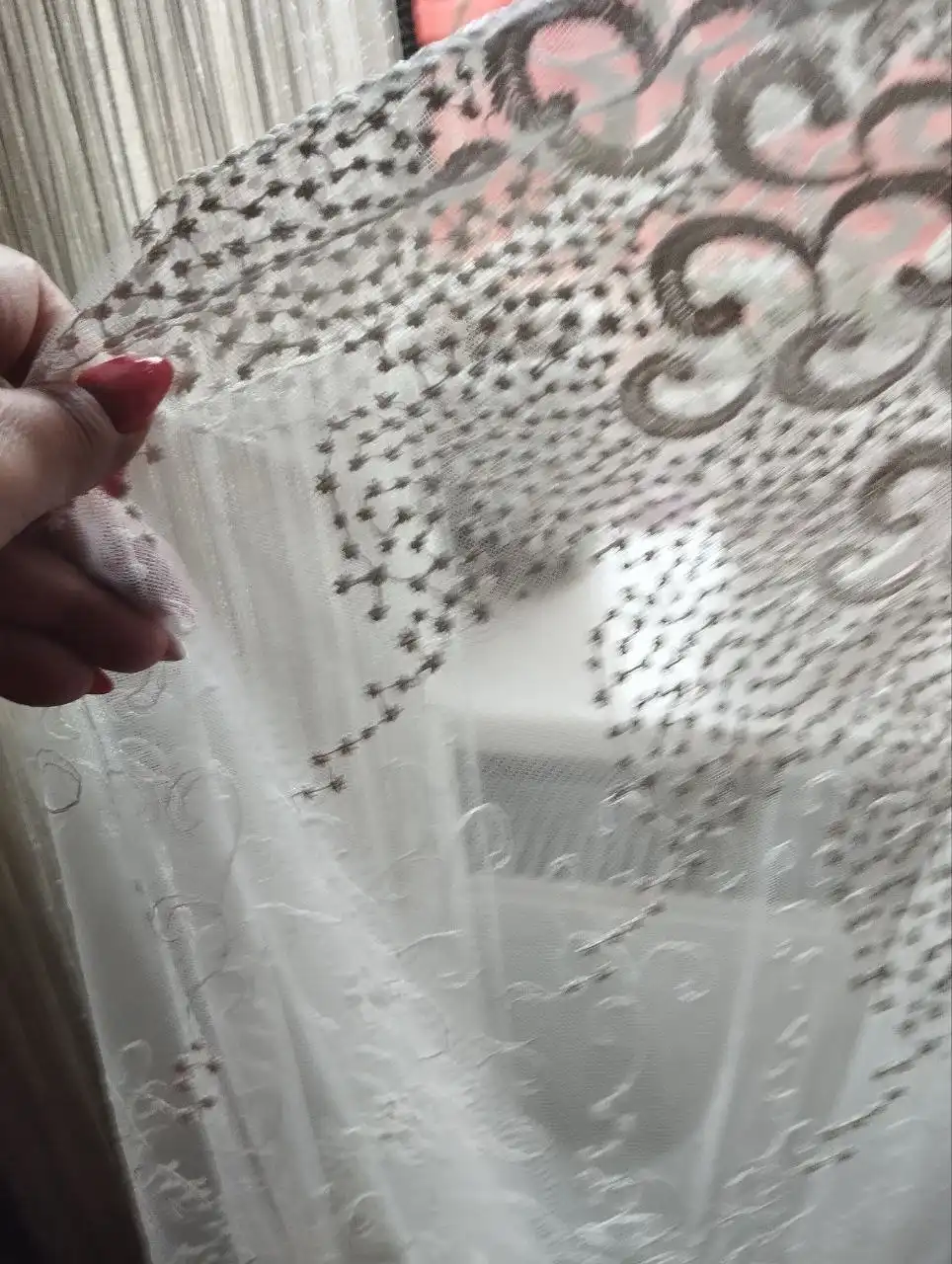 Отрез тюли с утяжелителем и б/у тюль - Текстиль (Для дома и дачи) в Королев