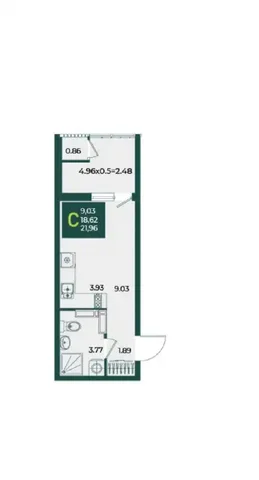 Студия в ЖК ОБРАЗЦОВО с ремонтом от застройщика - частное объявление в Краснодар