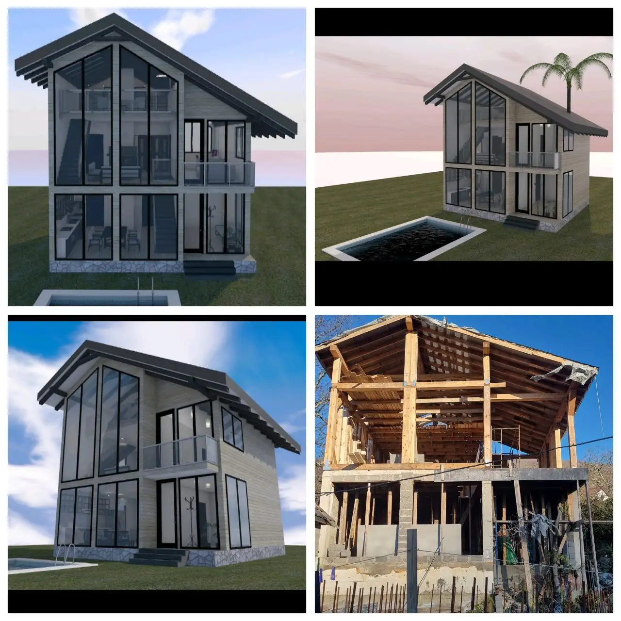 Продажа земельного участка с коттеджем незавершенного строительства - Недвижимость в Неизвестно