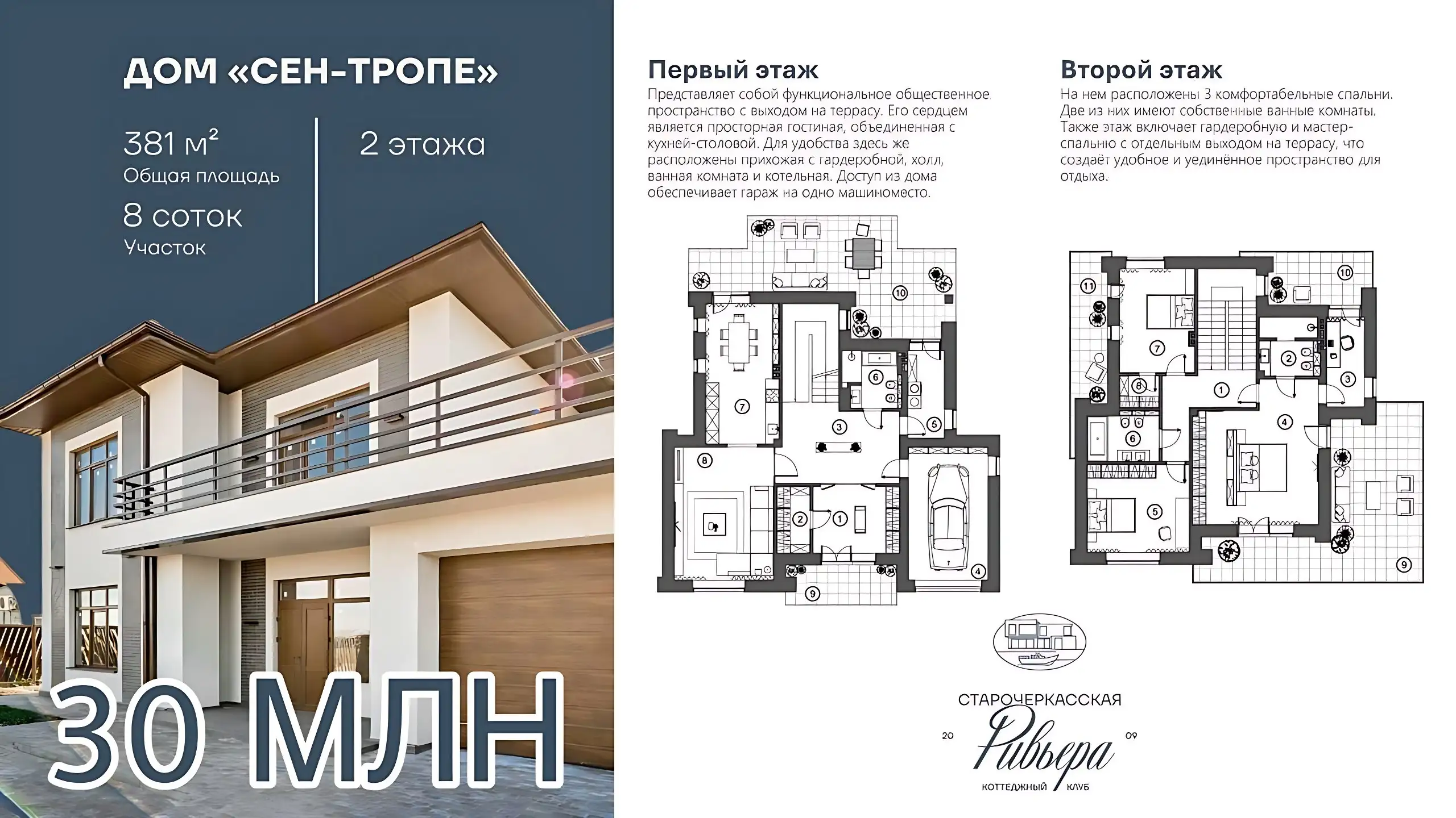 Продажа жилого дома 'Сен-Тропе' в коттеджном поселке 'Старочеркасская Ривьера' - Жилая (Недвижимость) в Старочеркасская