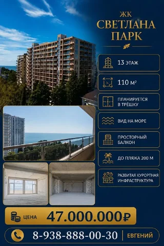 Продажа квартиры в ЖК Светлана парк - Недвижимость в Краснодар