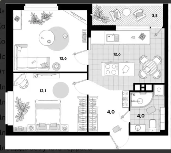 Продажа квартиры 49.3м2, 6/16 этаж в Краснодаре