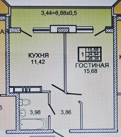 Квартира в ЖК Губернский, Яцкова 9к3, 20/20 этаж - Недвижимость в Краснодар