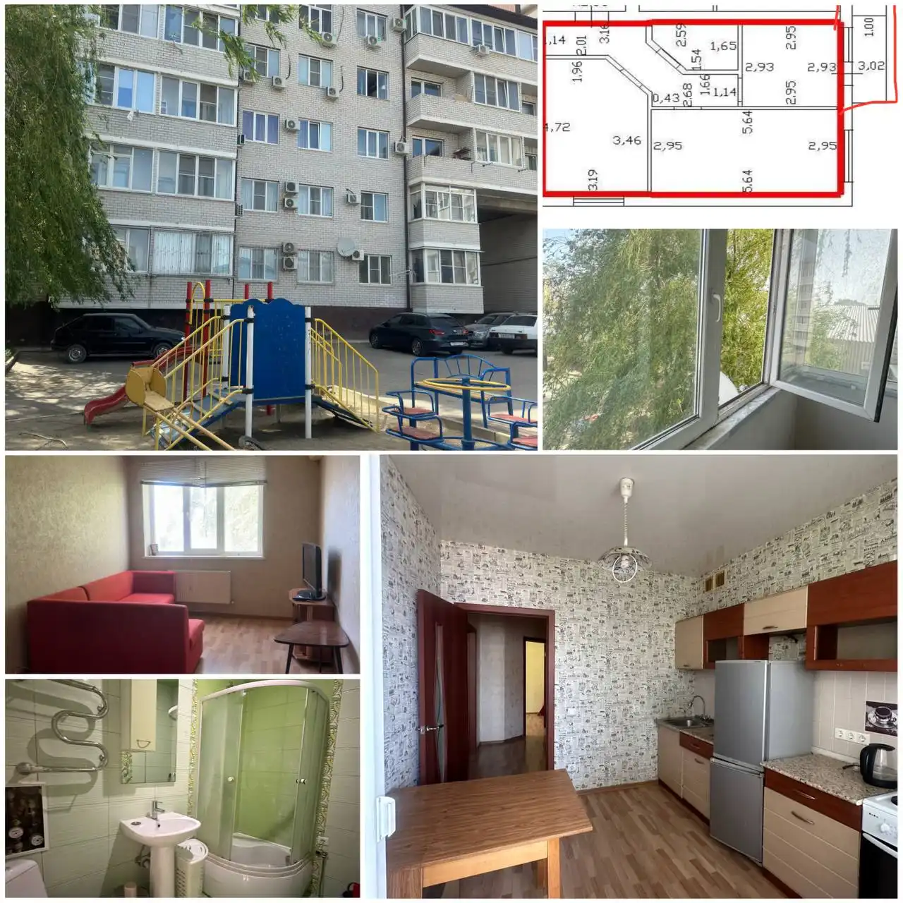 Продажа двухкомнатной квартиры 52+2 м² в Краснодаре
