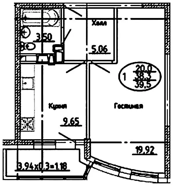 Квартира в ЖК Альфа на Уральской 100